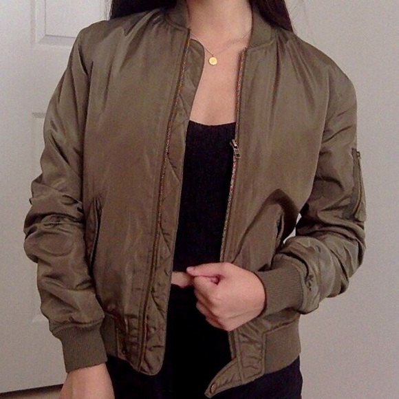 Nordstrom BP bp olive army green bomber jacket - Picture 5 of 5